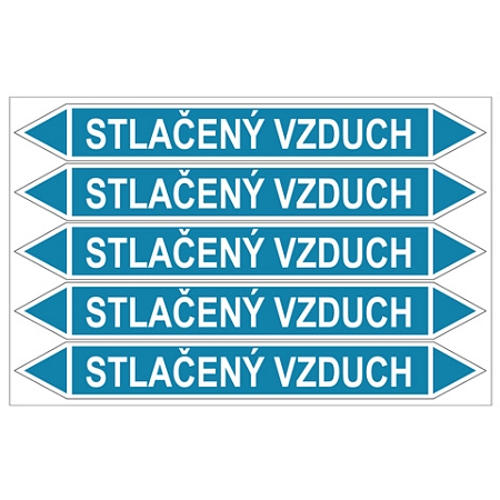 Značení potrubí, stlačený vzduch